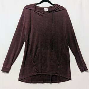 Cabi Hype Pullover Hoodie Women's Small Maroon Red Long Sleeve Drawstring